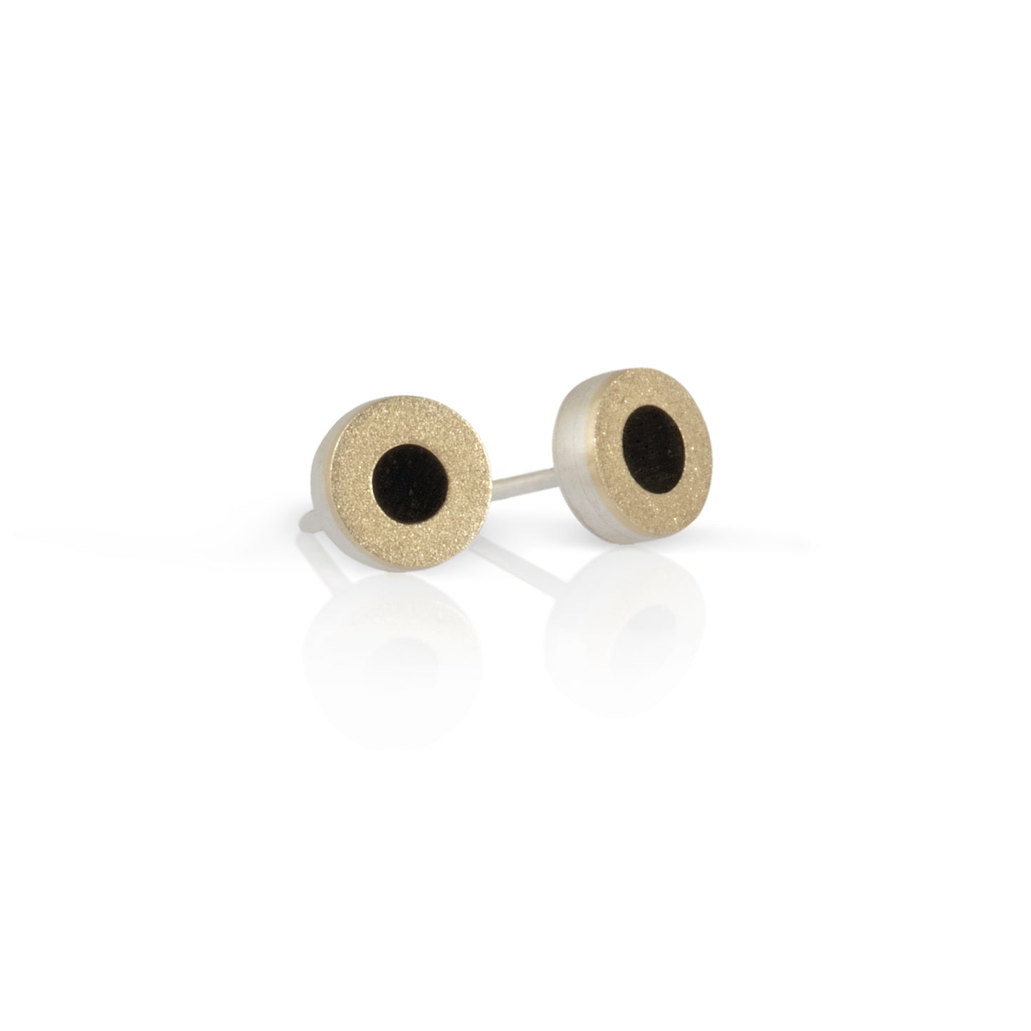 Earrings "MINI DOT" with ebony