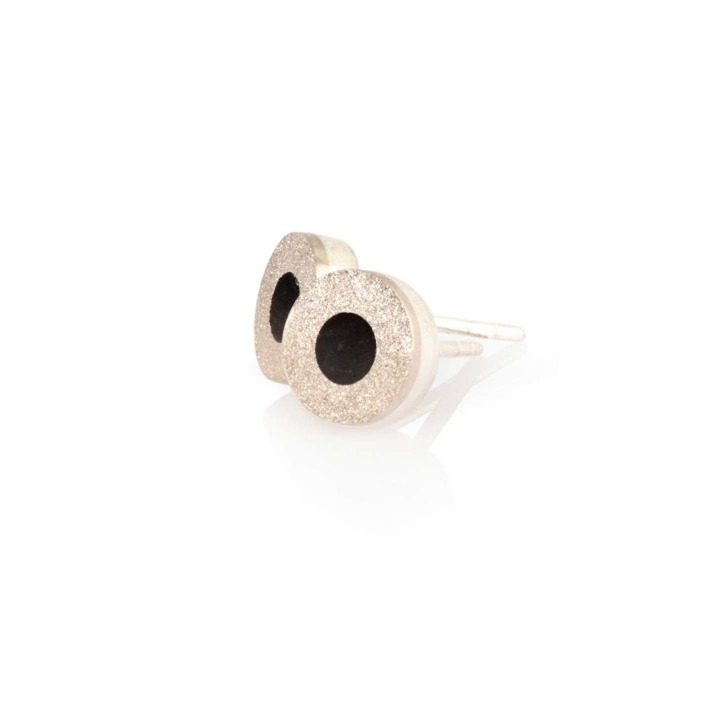 Earrings "MINI DOT" with ebony