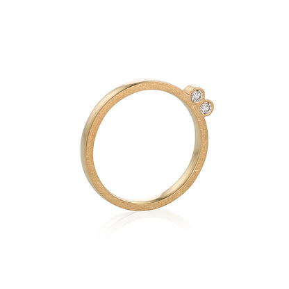 Gold ring "FOUR" with diamonds