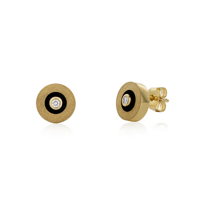 Earrings "CIRCLES" with diamonds