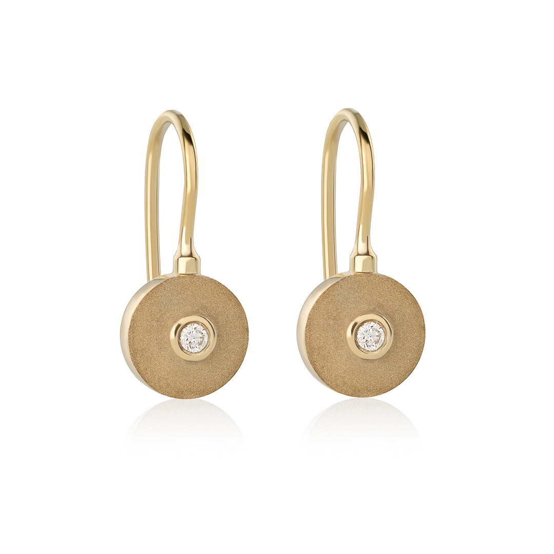 Earrings with diamonds "CENTER LINE"
