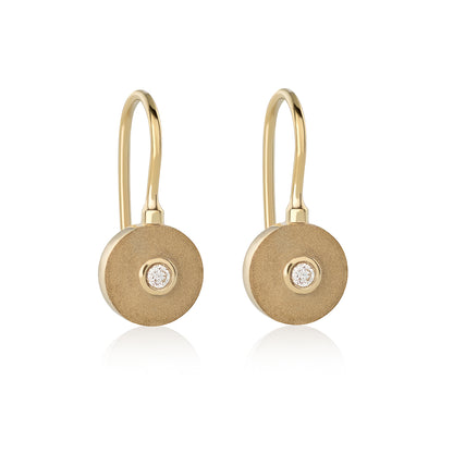 Earrings with diamonds "CENTER LINE"