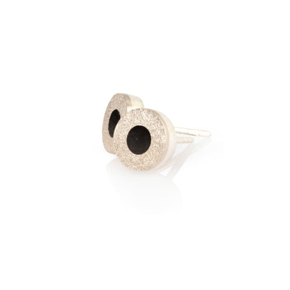 Earrings "MINI DOT" with ebony