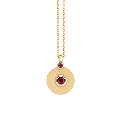 "TWO OF US" pendant with rubies
